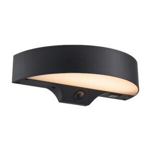 Outdoor wall lamp Monay Round Solar - Nordlux (black)