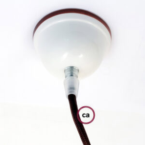 Ceramic mini ceiling socket Creative Cables, White - Brown