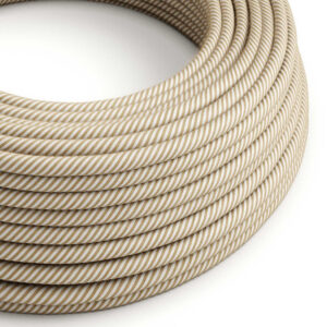 Textile cable Creative Cables, cotton and natural jute (two-colour Vertigo), 3-core