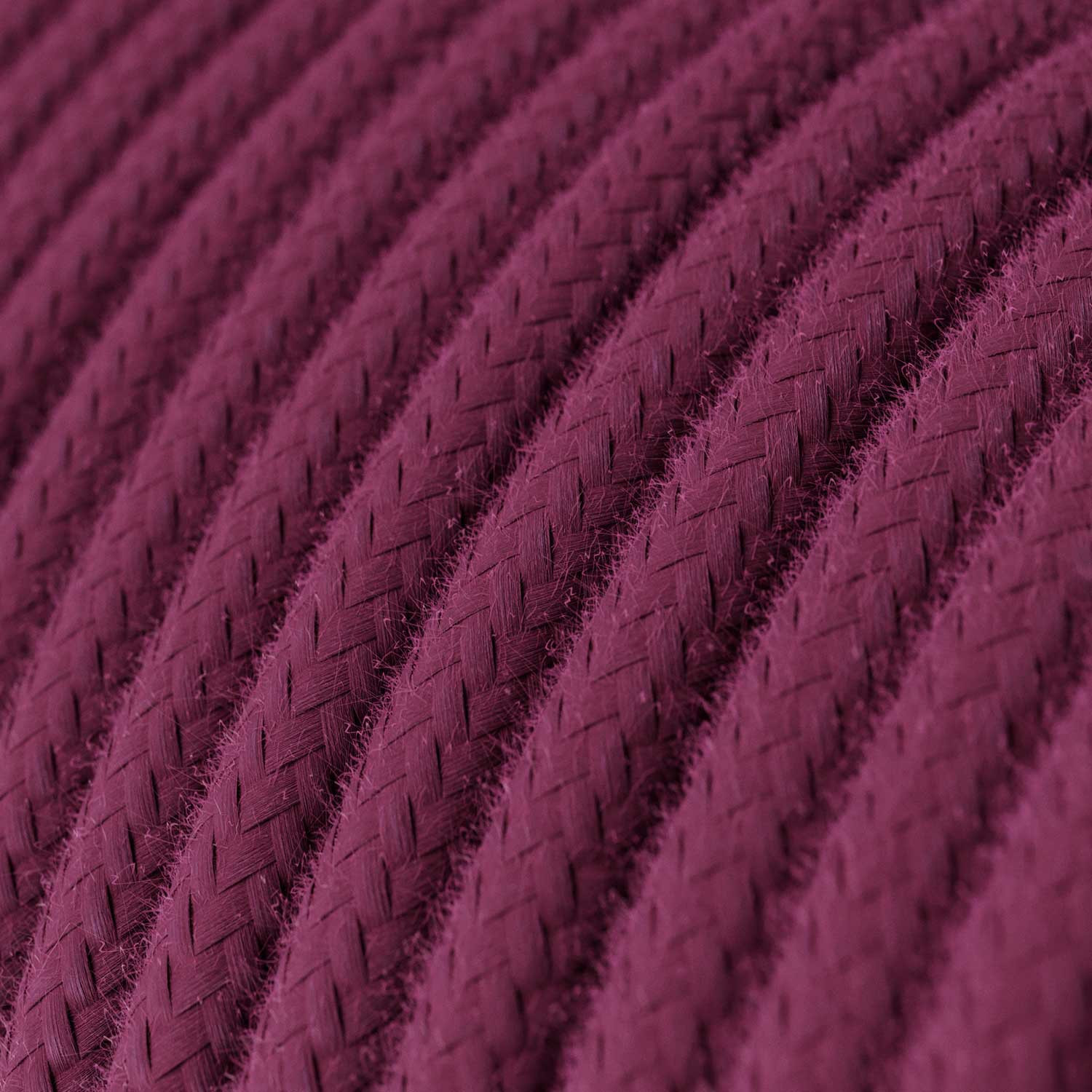 Textile cable Creative Cables, cotton burgundy, 3-core