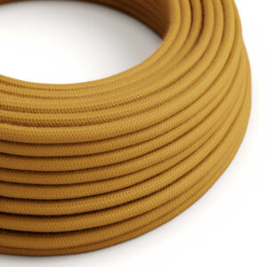 Textile cable Creative Cables, cotton honey gold, 3-core