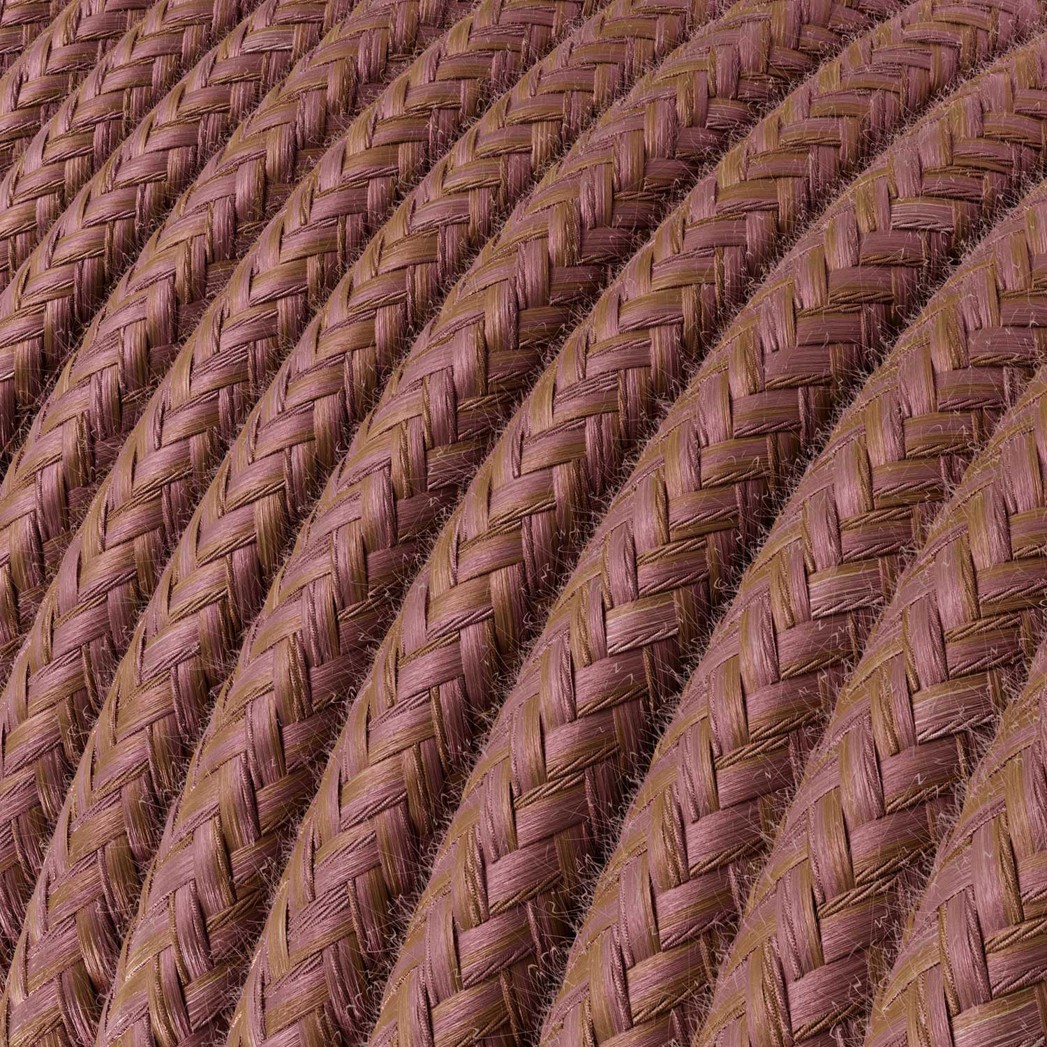 Textile cable Creative Cables, cotton marsala, 3-core
