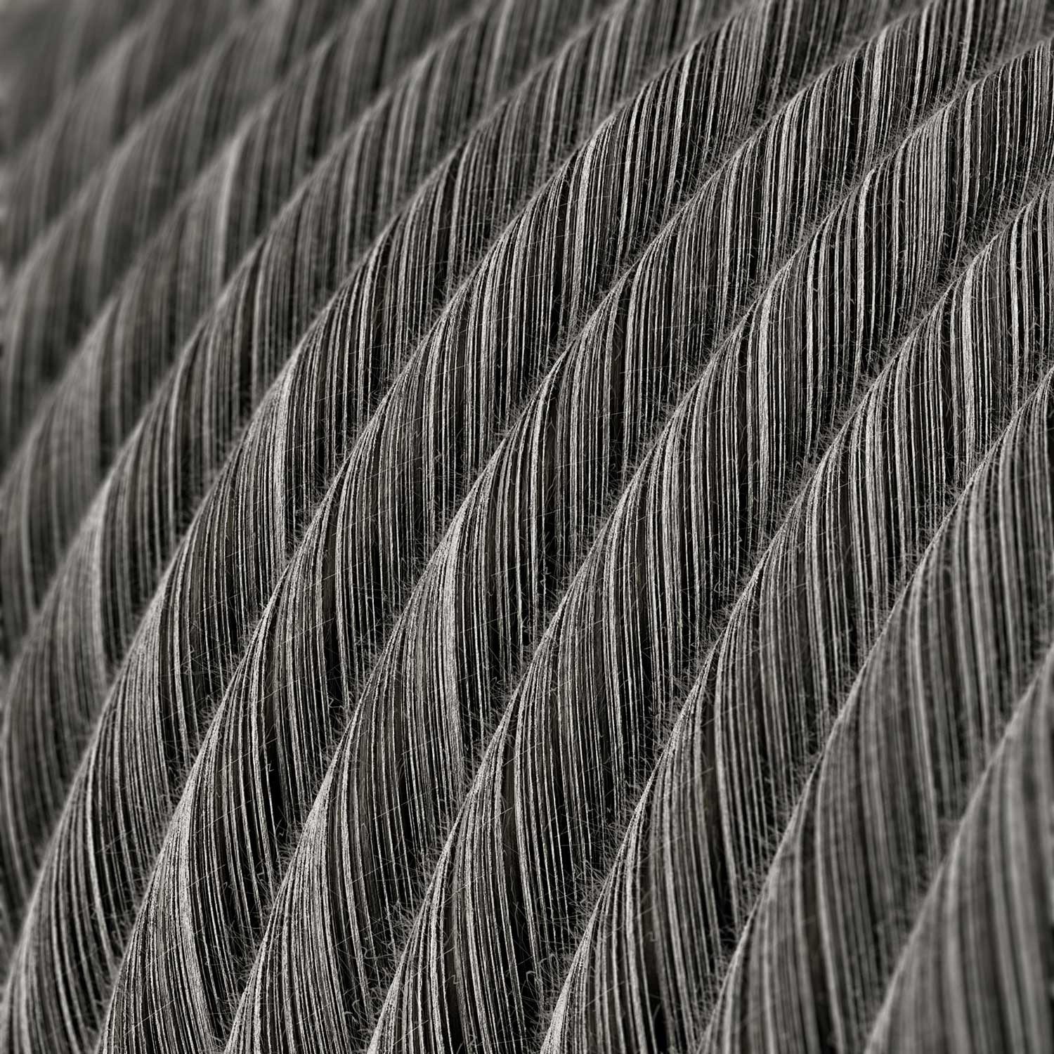 Textile cable Creative Cables, cotton melange black (two-colour Vertigo), 3-core