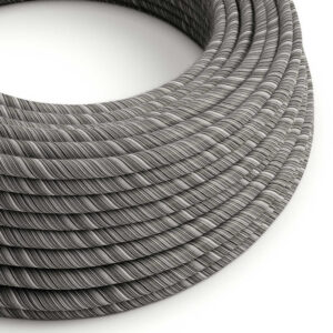 Textile cable Creative Cables, cotton melange black (two-colour Vertigo), 3-core