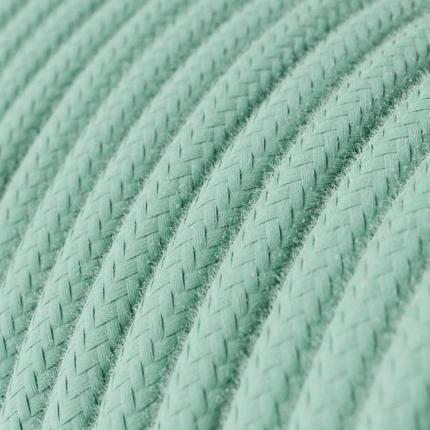 Textile cable Creative Cables, cotton mint milk, 3-core
