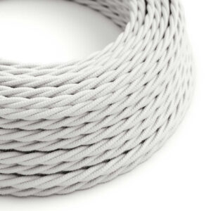 Textile cable Creative Cables, cotton pure white, 3-core