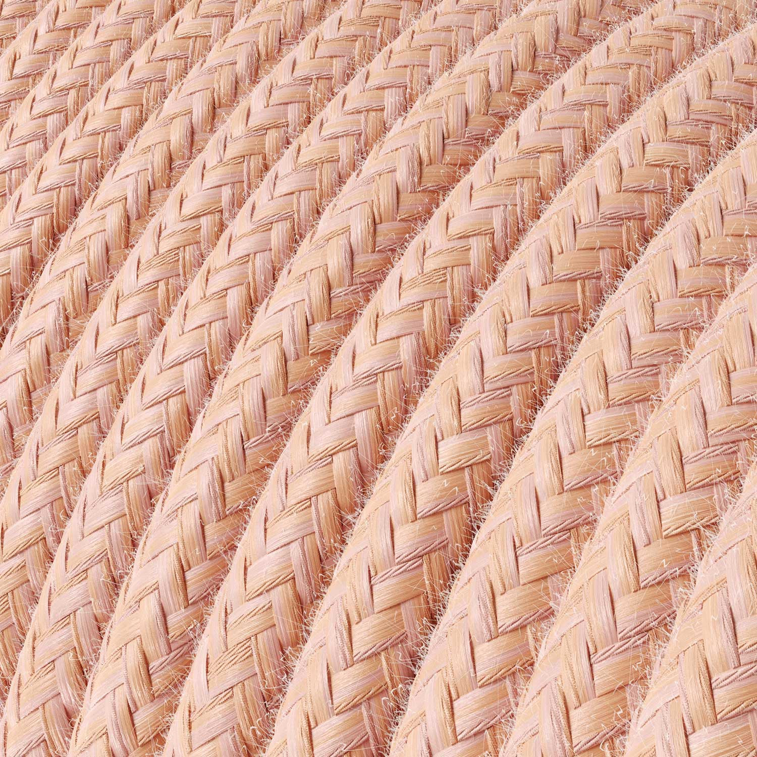 Textile cable Creative Cables, cotton salmon pink, 3-core