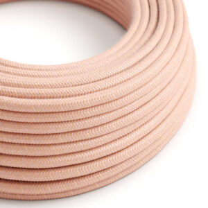 Textile cable Creative Cables, cotton salmon pink, 3-core