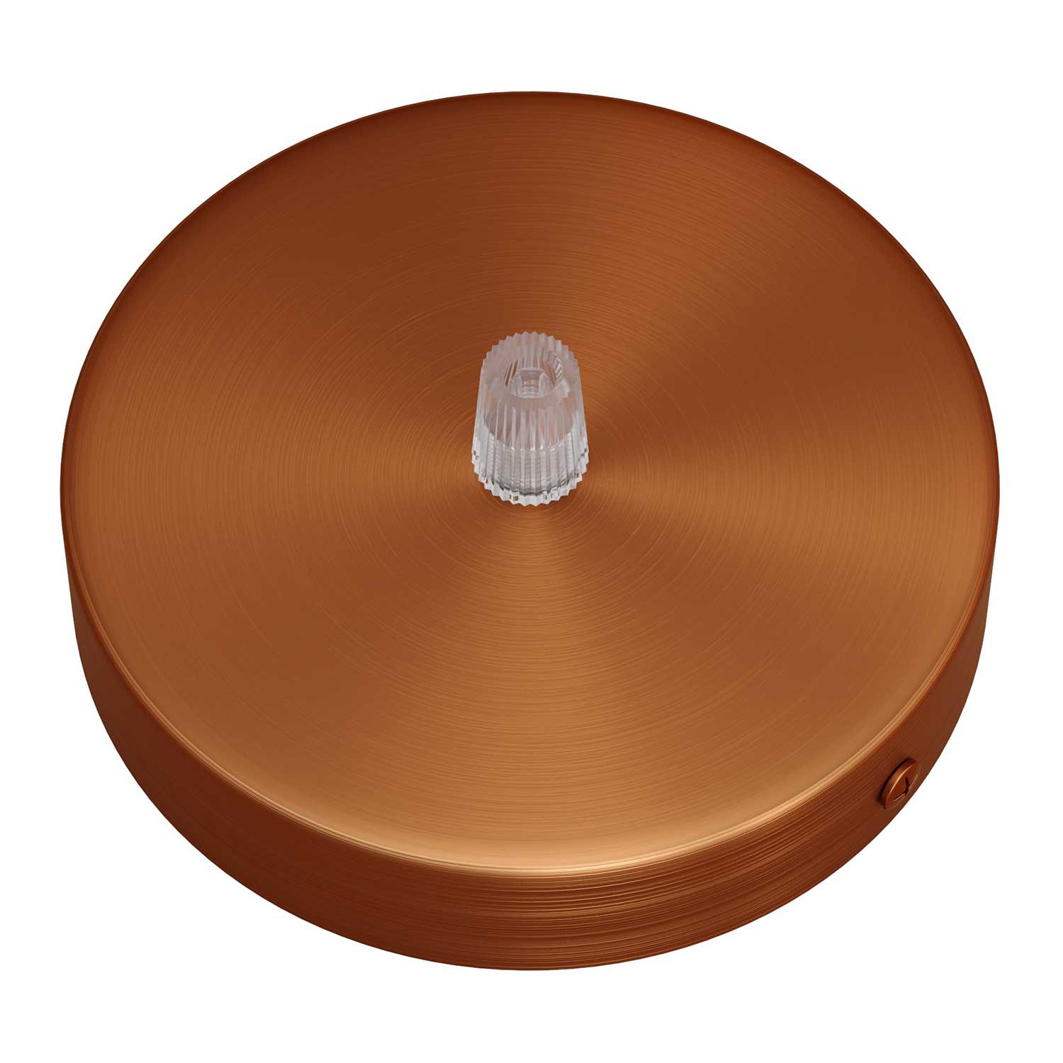 Cylindrical metal ceiling socket, conical cable retainer Creative Cables, copper matt