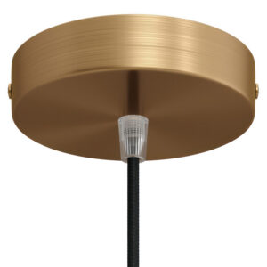 Cylindrical metal ceiling socket, conical cable retainer Creative Cables, bronze matt