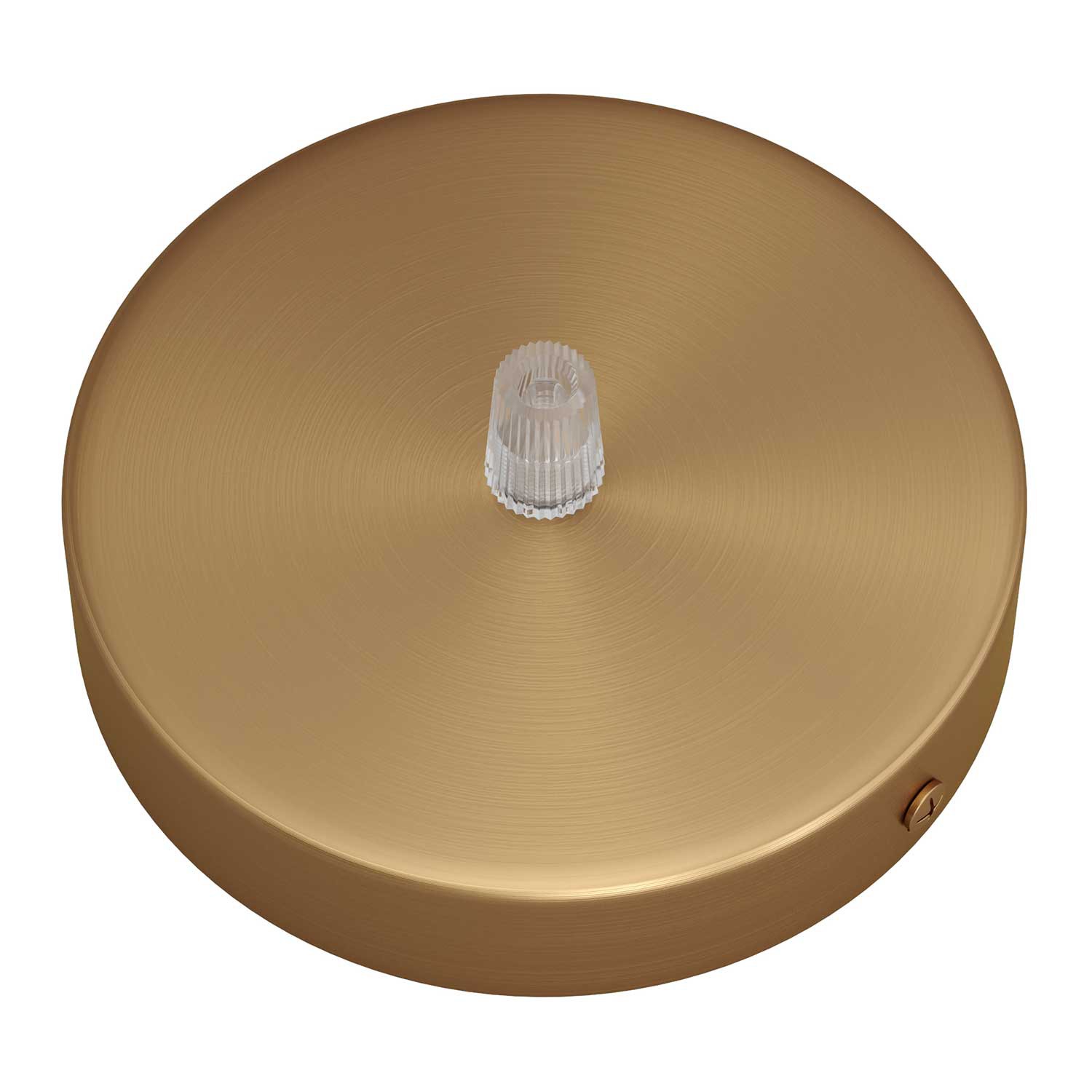 Cylindrical metal ceiling socket, conical cable retainer Creative Cables, bronze matt