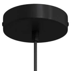 Cylindrical metal ceiling socket, conical cable retainer Creative Cables, black
