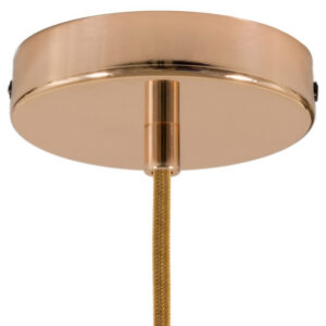 Cylindrical metal ceiling socket, conical cable retainer Creative Cables, copper