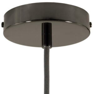 Cylindrical metal ceiling socket, conical cable retainer Creative Cables, pearl black