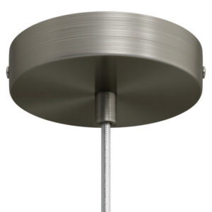 Cylindrical metal ceiling socket, conical cable retainer Creative Cables, titanium matt