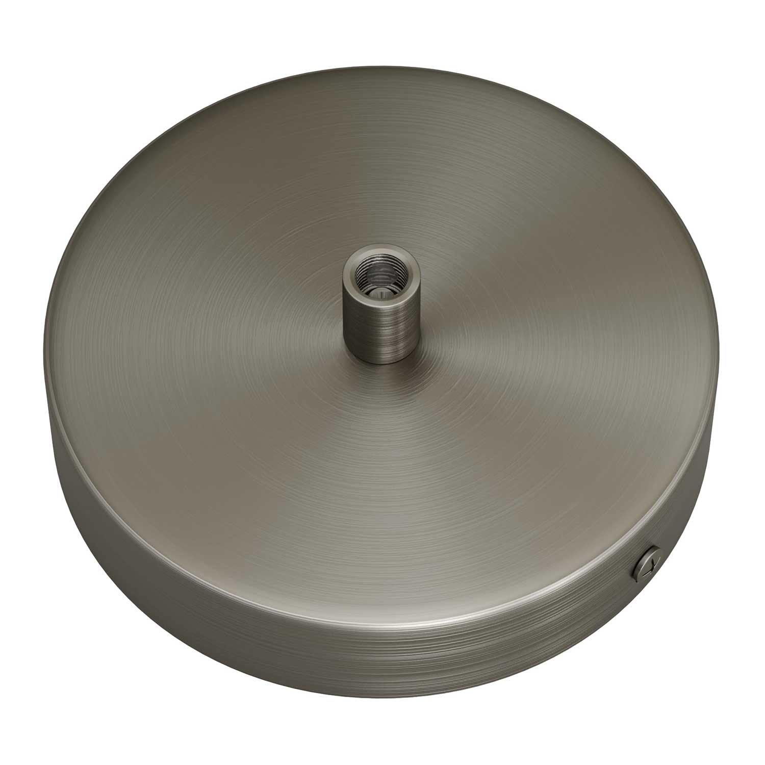 Cylindrical metal ceiling socket, conical cable retainer Creative Cables, titanium matt
