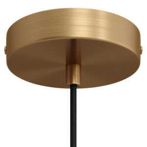 Cylindrical metal ceiling socket, conical cable retainer Creative Cables, bronze matt