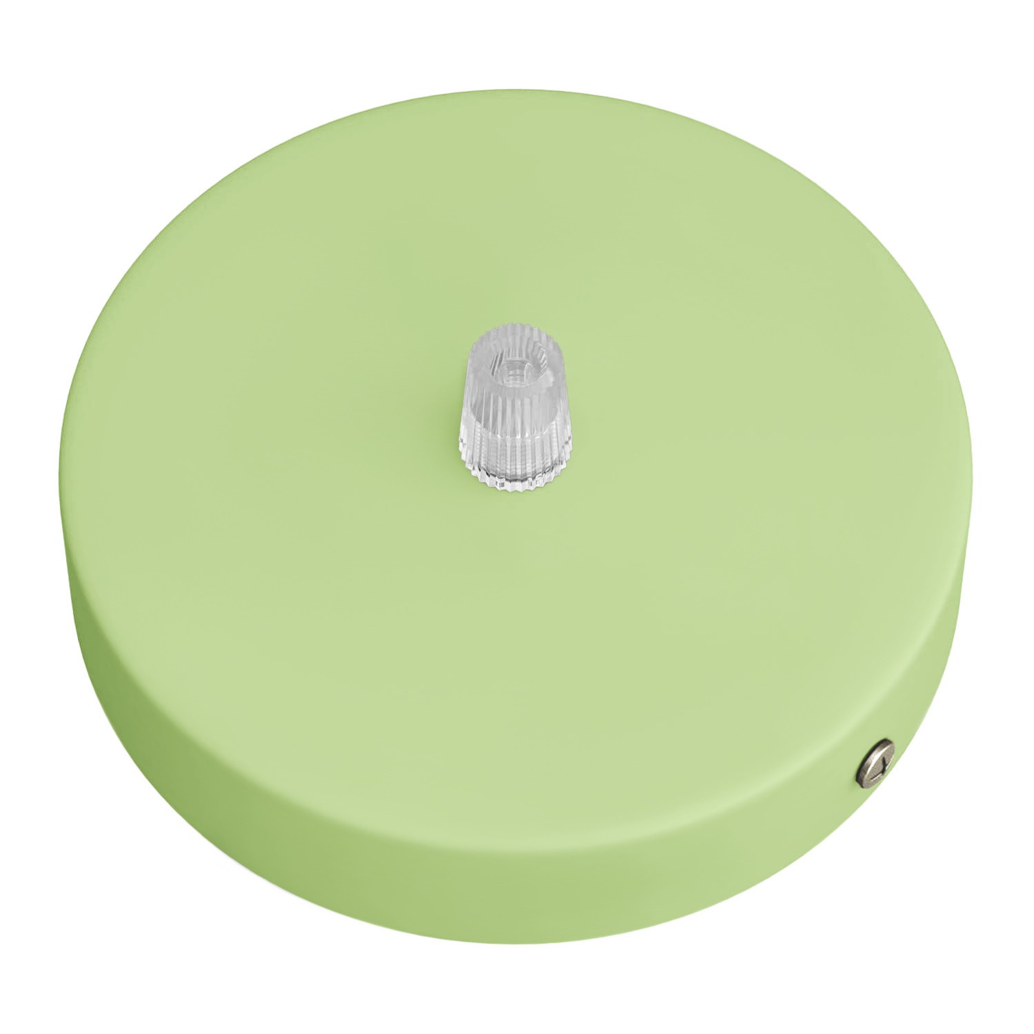 Cylindrical metal ceiling socket, conical cable retainer Creative Cables, pastel green