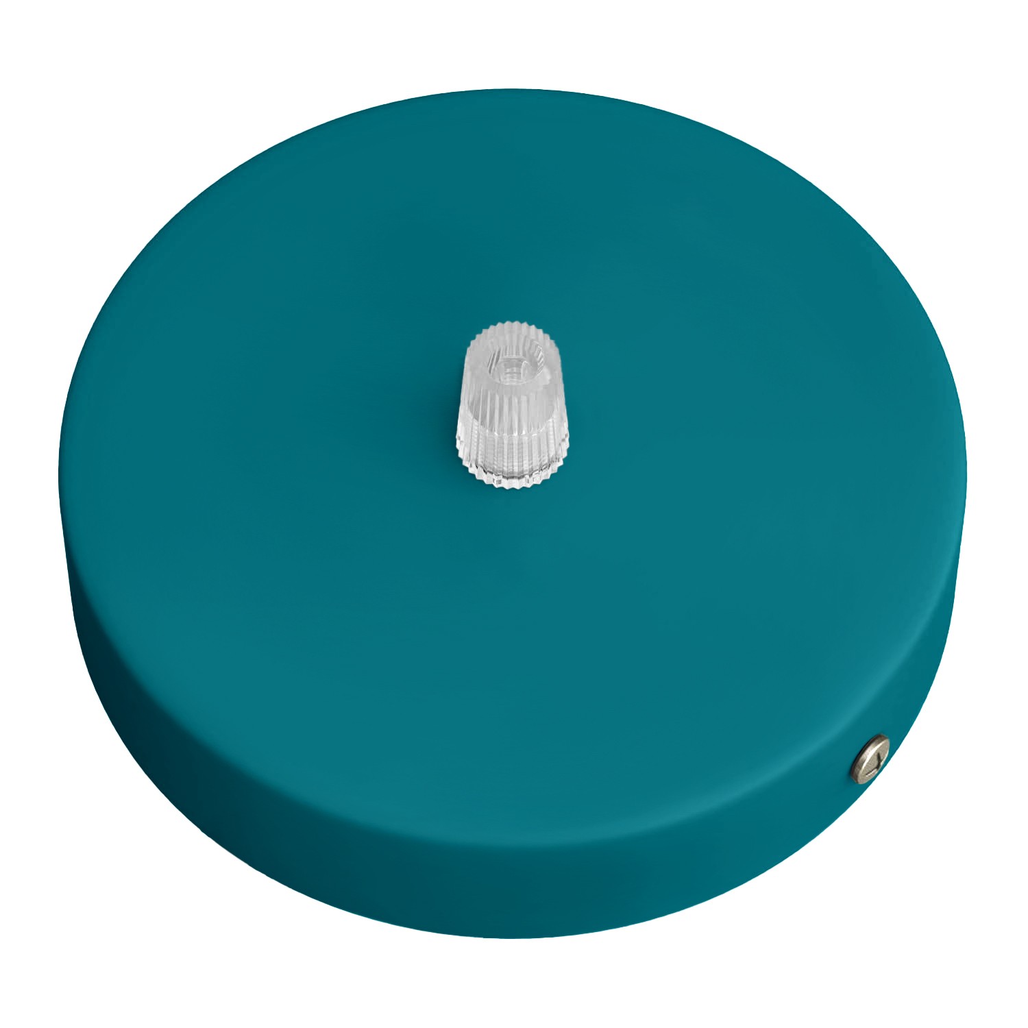 Cylindrical metal ceiling socket, conical cable retainer Creative Cables, oil blue