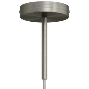 Cylindrical metal ceiling socket, conical cable retainer Creative Cables, titanium matt