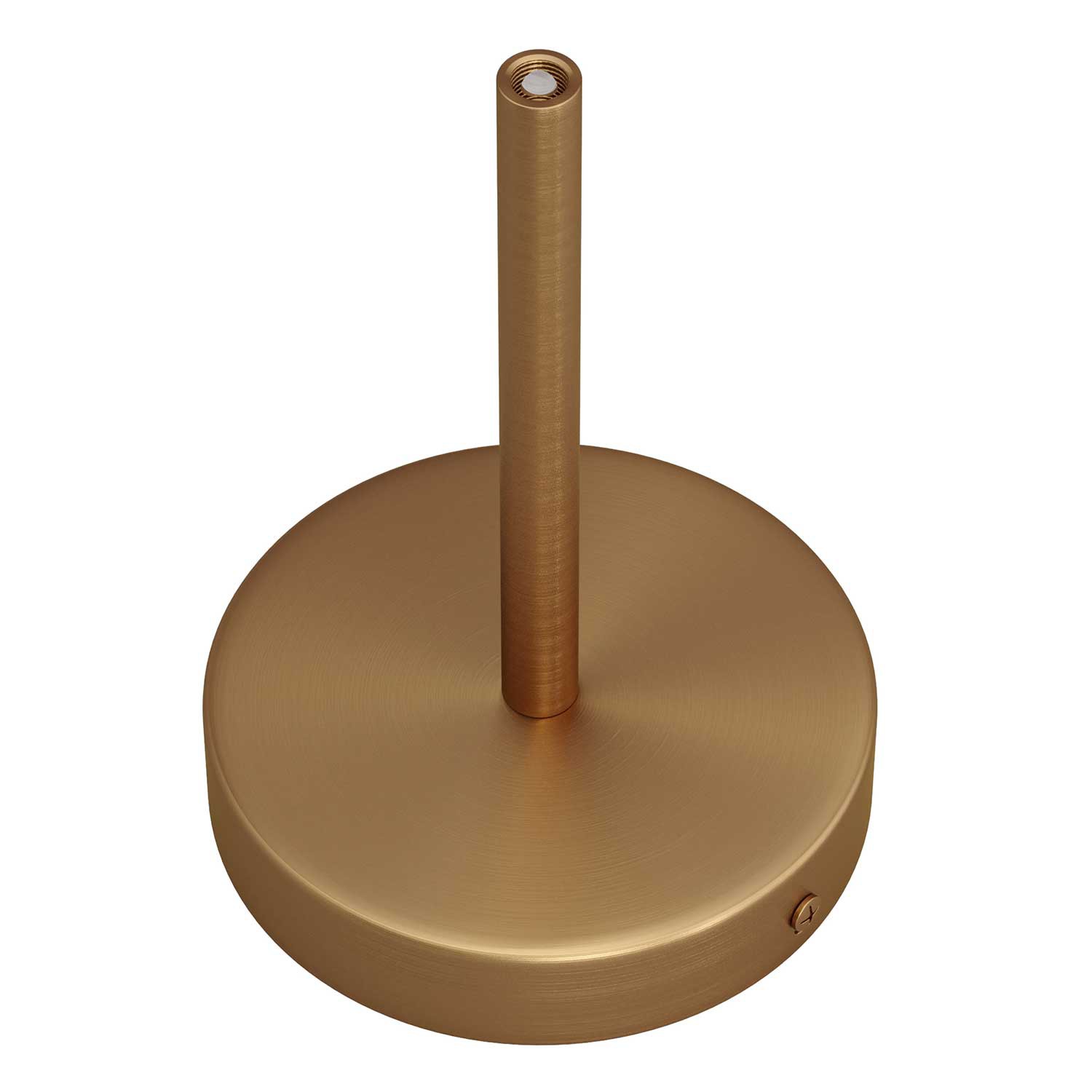 Cylindrical metal ceiling socket, conical cable retainer Creative Cables, bronze matt