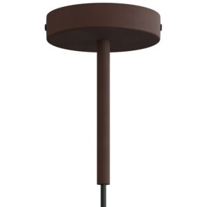 Cylindrical metal ceiling socket, conical cable retainer Creative Cables, rust