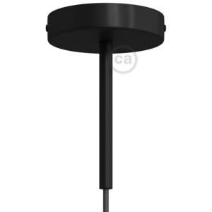 Cylindrical metal ceiling socket, conical cable retainer Creative Cables, black