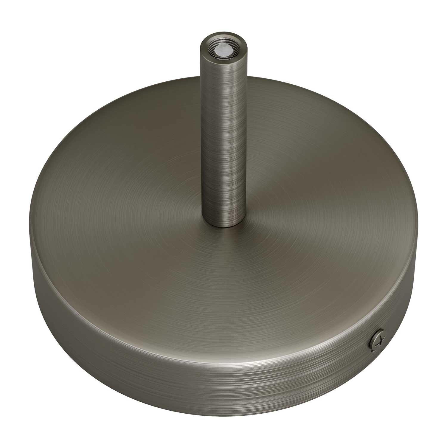 Cylindrical metal ceiling socket, conical cable retainer Creative Cables, titanium matt