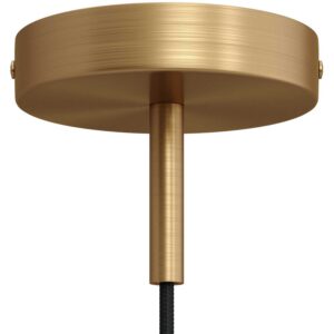 Cylindrical metal ceiling socket, conical cable retainer Creative Cables, bronze matt
