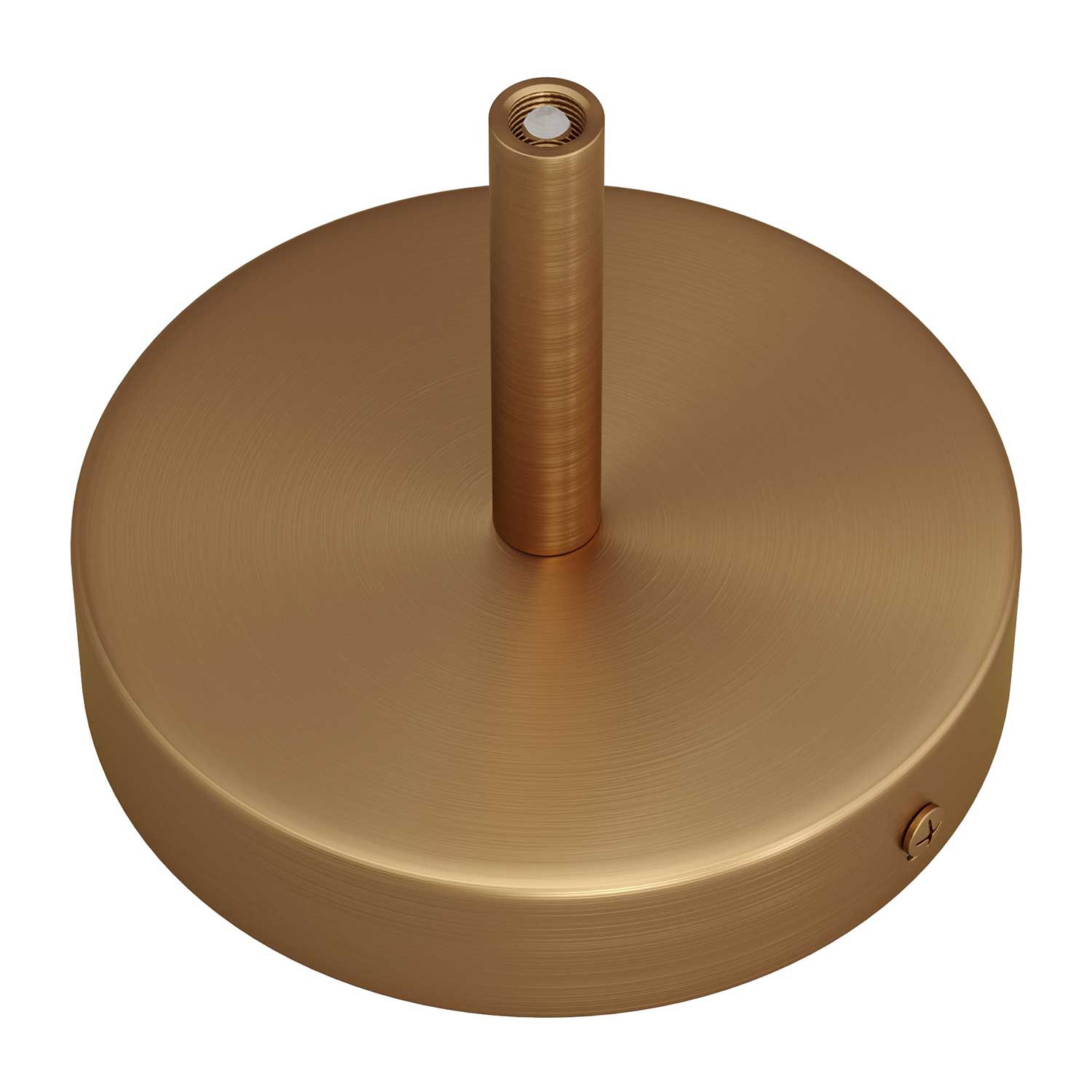 Cylindrical metal ceiling socket, conical cable retainer Creative Cables, bronze matt