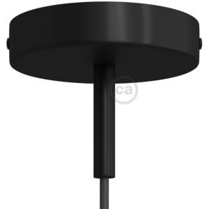 Cylindrical metal ceiling socket, conical cable retainer Creative Cables, black