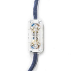 Divpolu iekļauta slēdža komplekts kabelim Creative Cables, caurspīdīgs