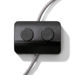 Double leg switch, design Achille Castiglioni Creative Cables, black