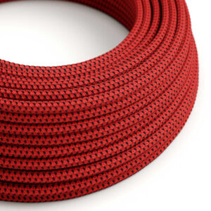 Textile cable Creative Cables, glossy 3d red devil, 3-core