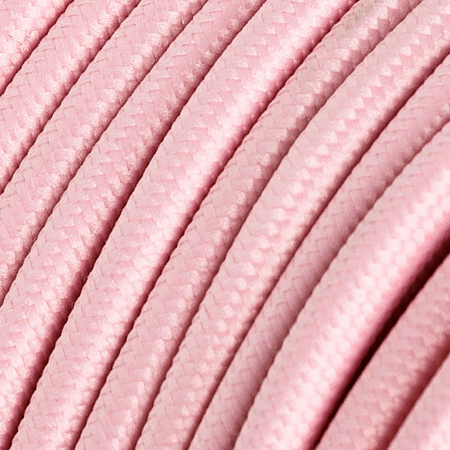 Textile cable Creative Cables, glossy children's pink, 3-core