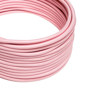 Textile cable Creative Cables, glossy children's pink, 3-core