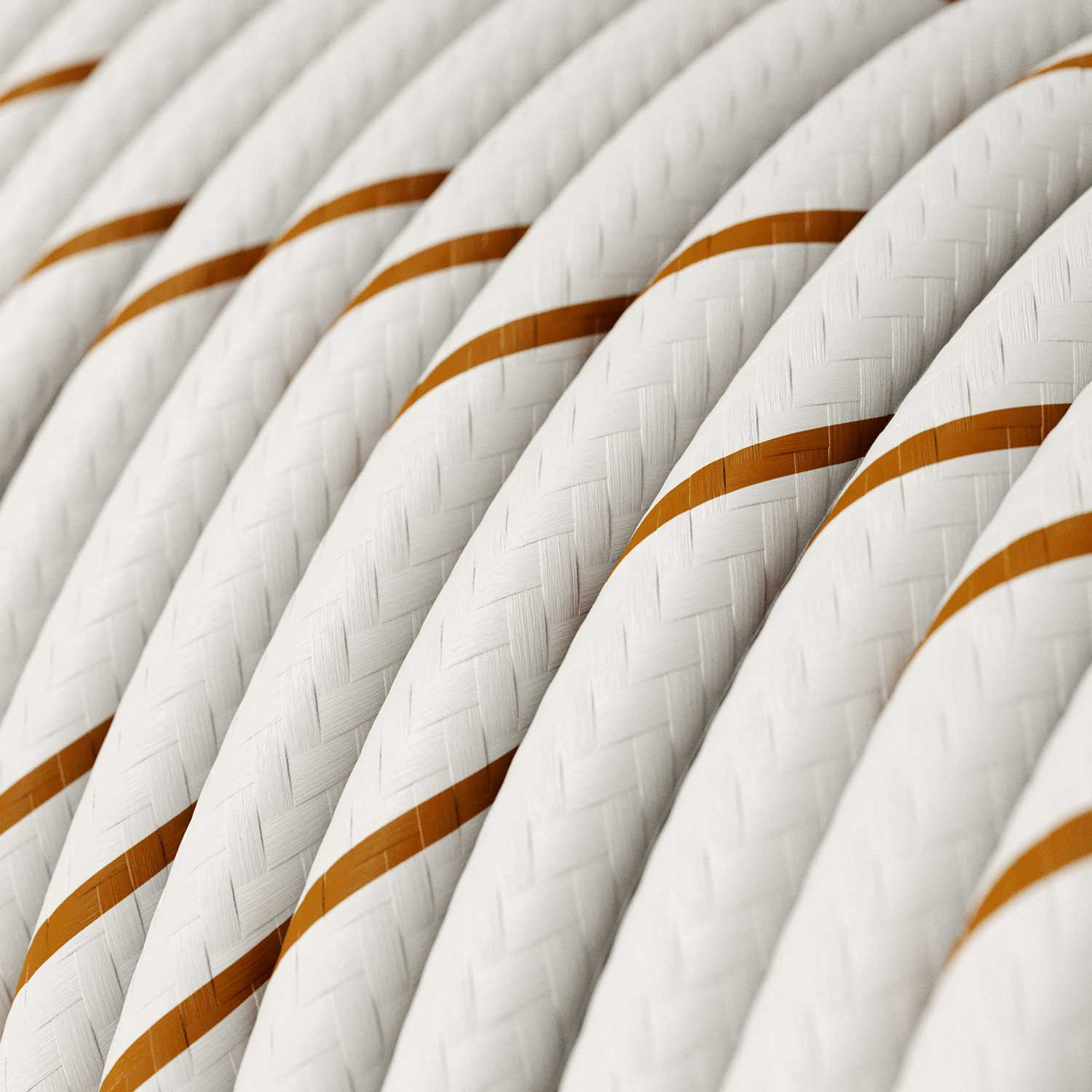 Textile cable Creative Cables, glossy beer foam (two-colour Vertigo), 3-core