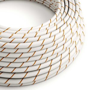 Textile cable Creative Cables, glossy beer foam (two-colour Vertigo), 3-core