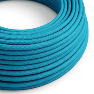 Textile cable Creative Cables, glossy cyan blue, 3-core