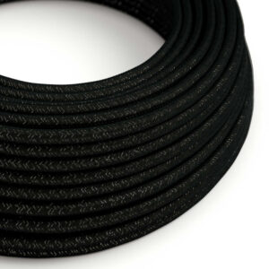 Textile cable Creative Cables, glossy charcoal black, 3-core