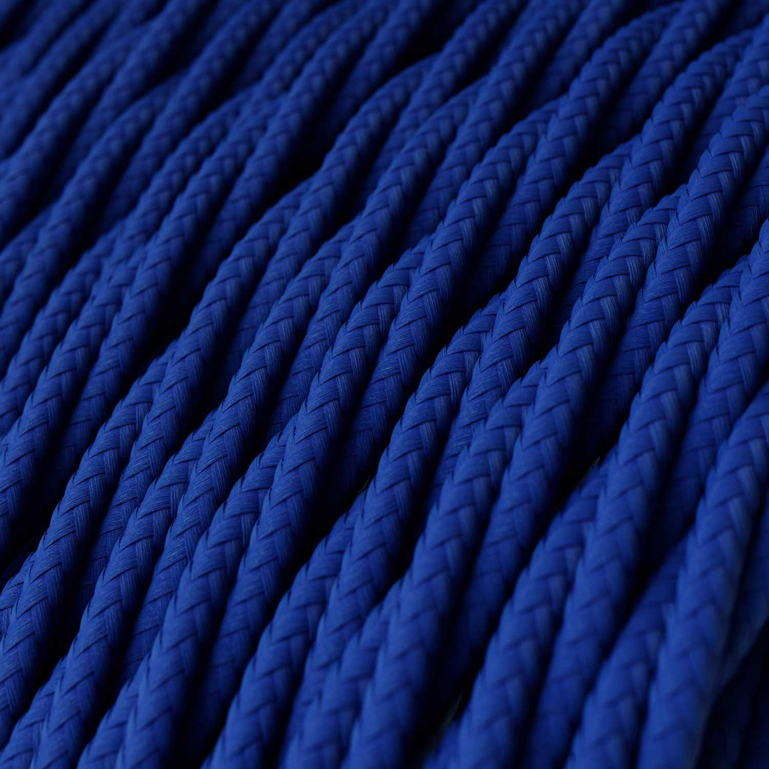 Textile cable Creative Cables, glossy classic blue, 3-core