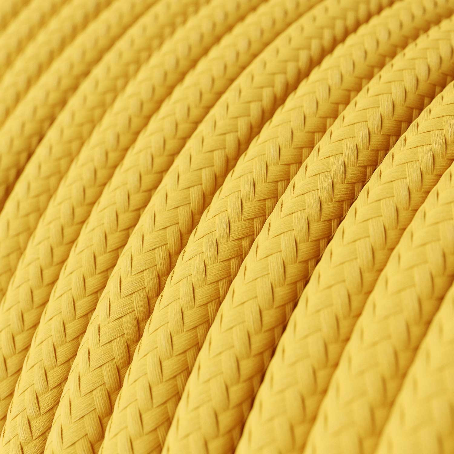 Textile cable Creative Cables, glossy corn yellow, 3-core