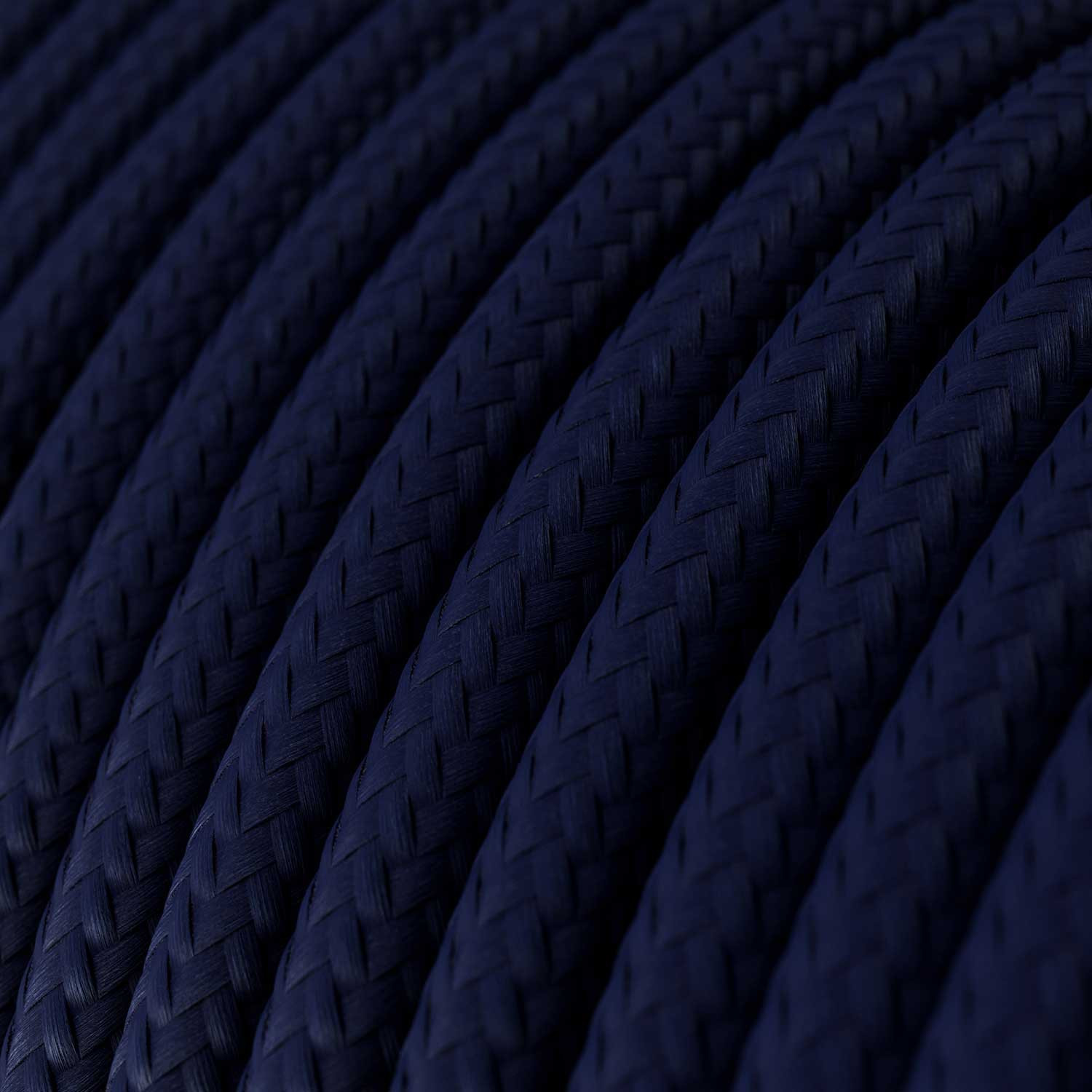 Textile cable Creative Cables, glossy dark blue, 3-core