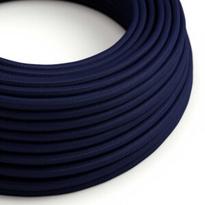 Textile cable Creative Cables, glossy dark blue, 3-core
