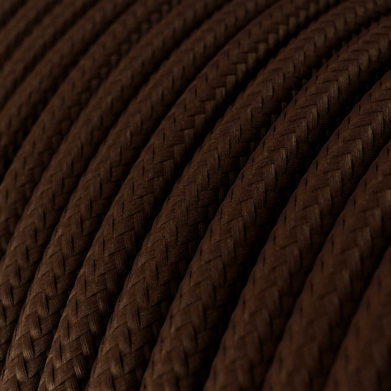 Textile cable Creative Cables, glossy espresso brown, 3-core