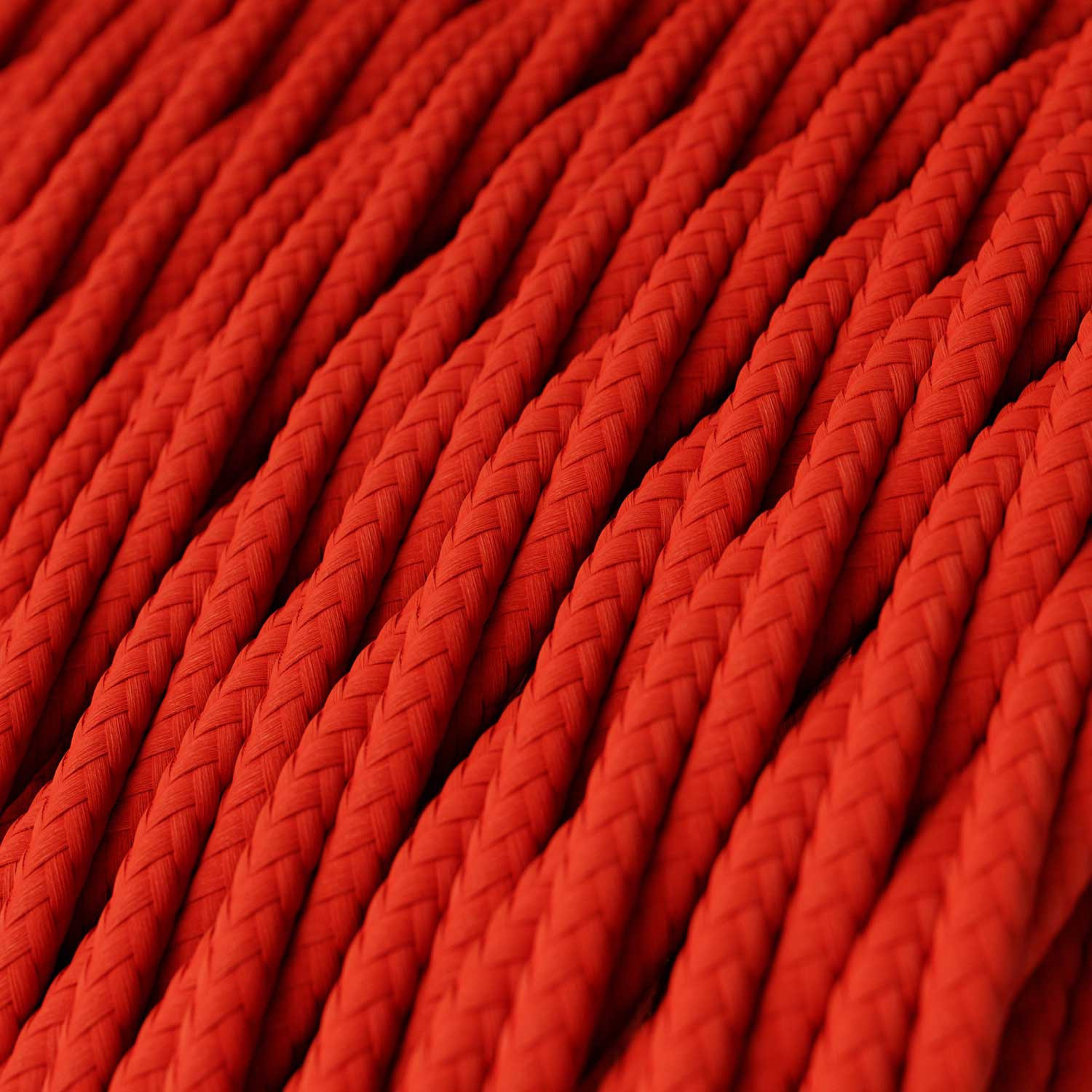 Textile cable Creative Cables, glossy fire red, 3-core