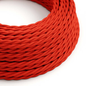 Textile cable Creative Cables, glossy fire red, 3-core