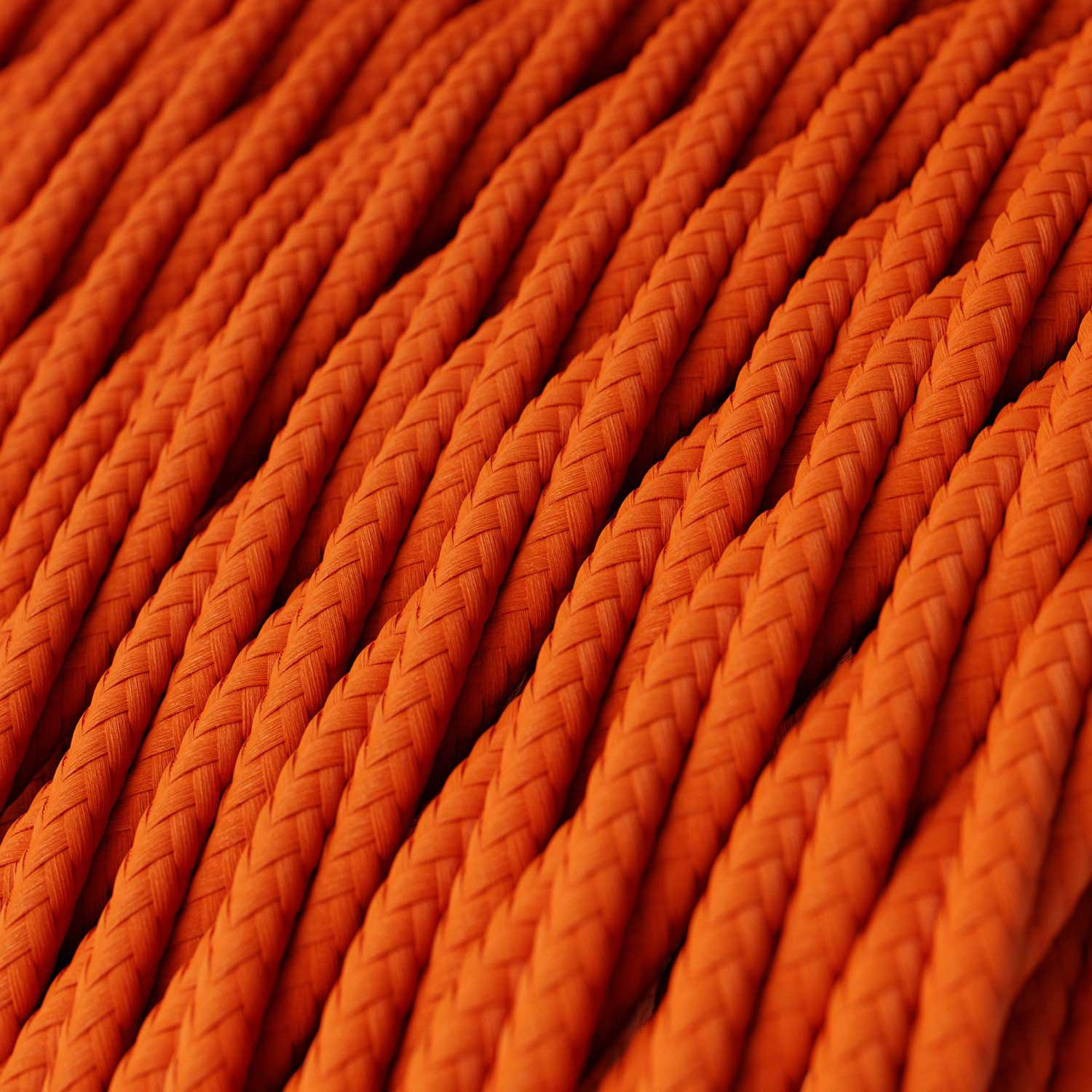 Textile cable Creative Cables, glossy flame orange, 3-core