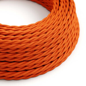 Textile cable Creative Cables, glossy flame orange, 3-core