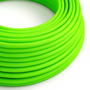 Textile cable Creative Cables, glossy fluo green, 3-core